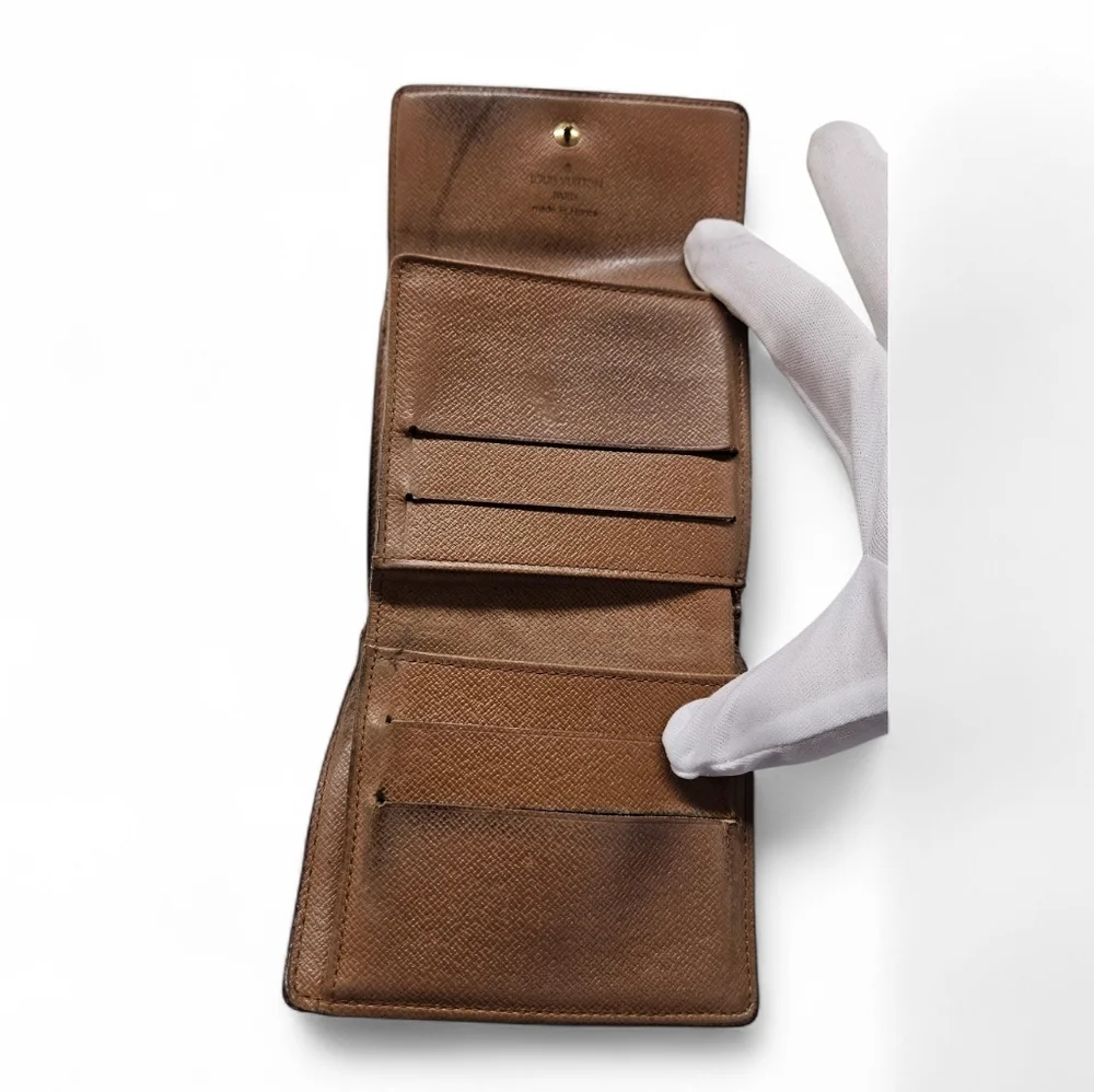 Louis Vuitton Vintage Elise Double Snap Wallet in Monogram Canvas From 1997